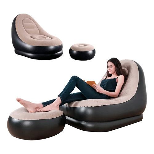 Sillón Inflable: Sofá Confort Y Versatilidad En Tu Hogar Color Marrón