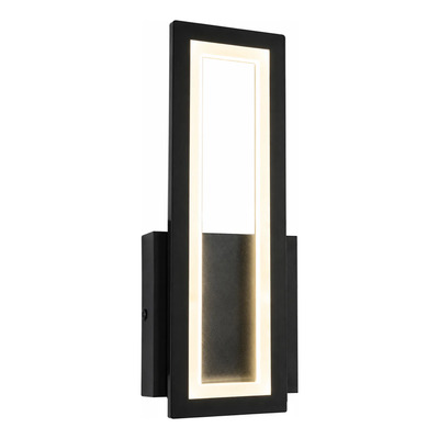 Aplique Moderno Led Mark Rectangular Negro Luz Desing Negro