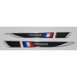 Emblema Aplique Lateral Bandeira França  Resinado (par)