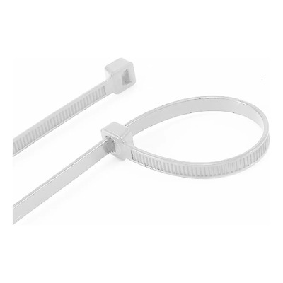 Precinto Plastico Prensacables De 10cm X 2.5mm 100 Precintos Color Blanco