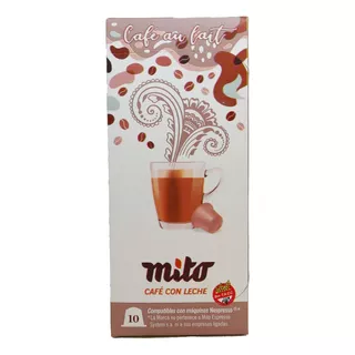 Caja X10 Capsulas Cafe Con Leche Mito Compatibles Nespresso - Sin Tacc