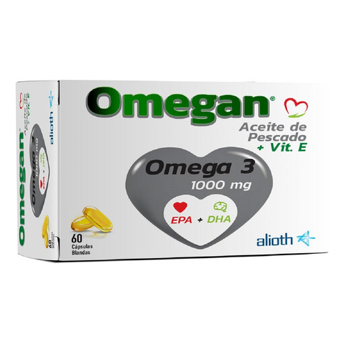 Omegan Aceite Pescado Omega 3 Colesterol Trigliceridos 60c Sabor Sin sabor