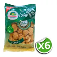 Galletitas Light Coco 0% Grasas Trans Sin Azúcar 180g X 6