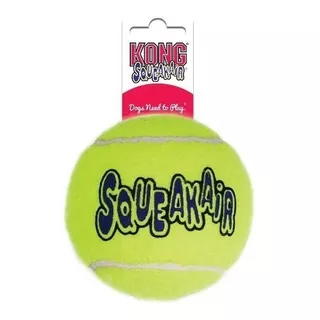 Kong Pelota Para Perro Squeakair Ball Mediana Tenis Juguete Color Amarillo