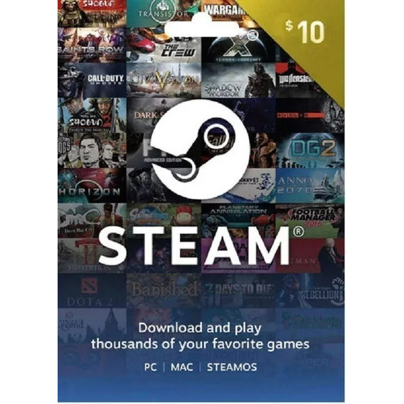 Steam Wallet 10 Usd (us)