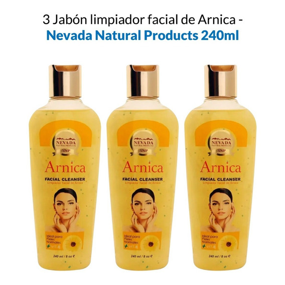 3 Jabón Limpiador Facial De Arnica 240ml