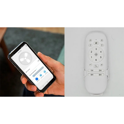 Ventilador De Techo Smart Wifi Madera Aruba Negro Natural 1.321 M 50 Hz/ 60hz Negro Natural Madera 3