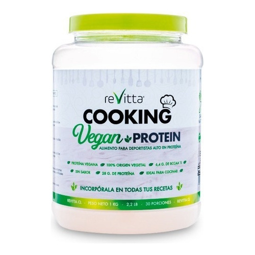 Proteina Vegana Para Cocinar Cooking Vegan Protein 1 Kg. Sabor Natural