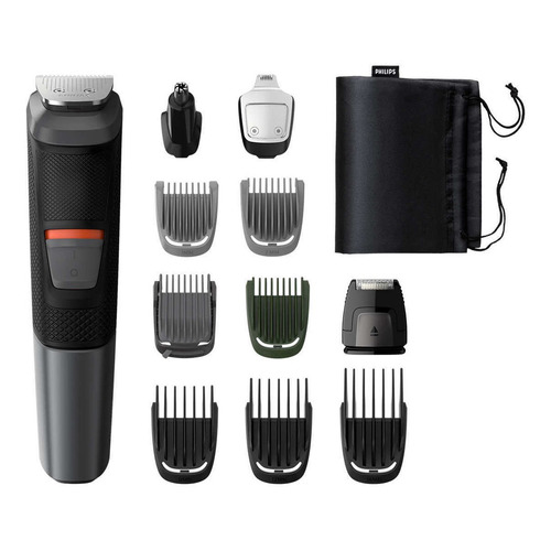 Multigroom Philips Mg5730/15 Series 5000 Barba Nariz Orejas Color Negro con Gris