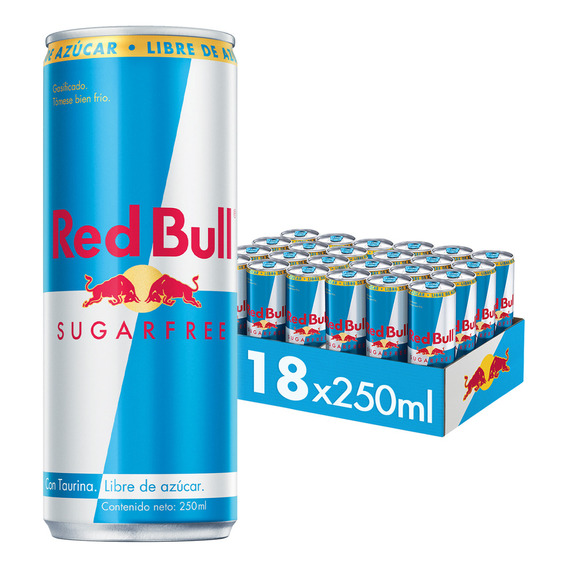 Red Bull Bebida Energética Pack 18 Latas Sin Azúcar 250ml