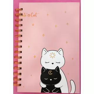 Libreta A5 21 X14.5 Diseño Gatito Kawai A Elección