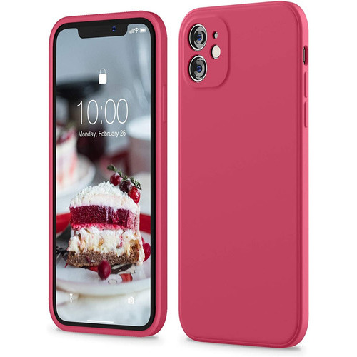 Carcasa Full Silicona Cubre Cámaras Para iPhone 11  (2 Cámaras) - Color Fucsia