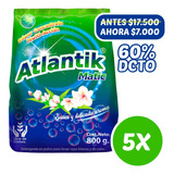 Detergente Polvo 4kg Súper Concentrado Atlantik (800gr)