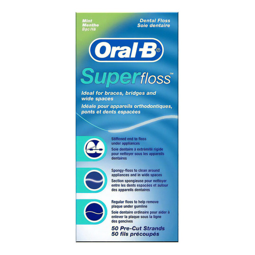 Hilo dental precortado super floss mint Oral-B