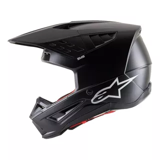 Casco Moto Cross Alpinestars S-m5 Solid Black Solomototeam