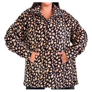 Buzo Soft Animal Print Mujer Adultos Talle Grande Especial