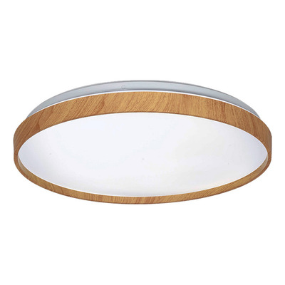 Aplique Plafón Led Bore Madera Con Control Remoto Luz Desing Madera Interior