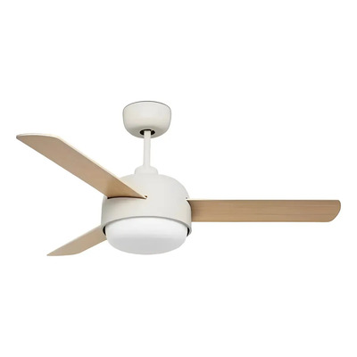 Ventilador De Techo Klar Crema Control Remoto 3 Veloc Grok 1.2 M Crema