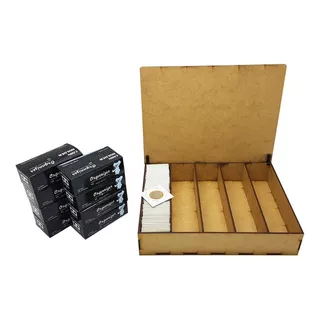 Kit Caixa Para Coleção Moeda + 400 Coin Holders