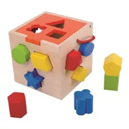 Cubo De Encastre Piezas Madera Tooky Toy Ft693