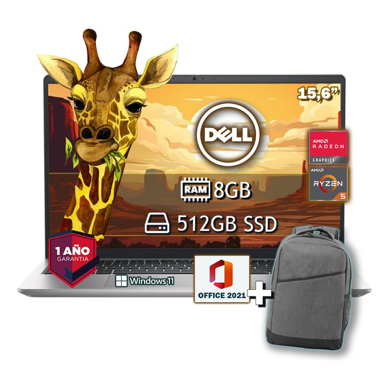 Laptop Dell Inspiron 3535 Ryzen 5 7520u 512gb 8gb Ram + Kit