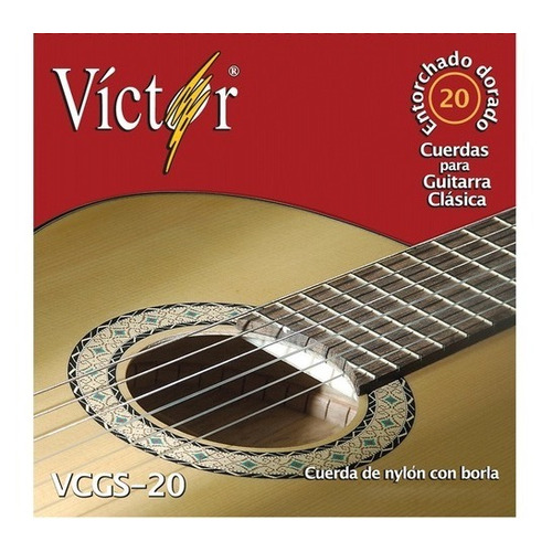 21(10) Cuerdas Victor Para Guitarra,1 Primera Nylon Negro