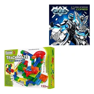 Maze Track Rola Bola 152 Pçs+livro Max Steel