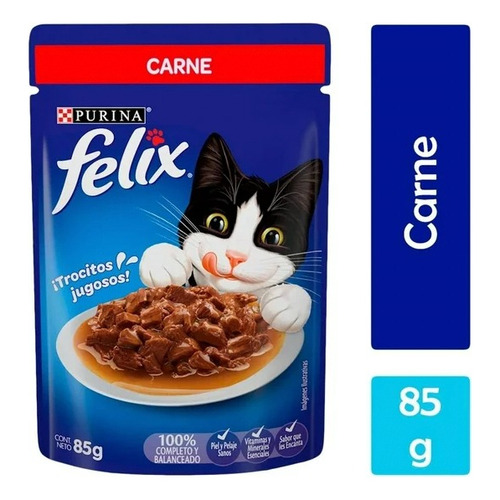 Purina Alimento Para Gato Felix Carne 85 Gr