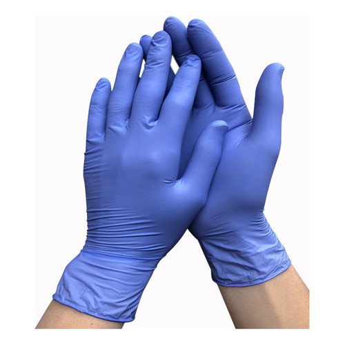 Guantes Nitrilo Médico Tatto Restaurant Podólogo 7 Colores Color Ocean Blue Talla Ch/s