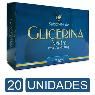 20x Sabonete Neutro De Glicerina Para Limpeza Do Rosto 100g