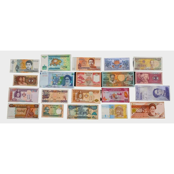 20 Billetes Mundiales Dinero Real 100% Originales Nuevos 