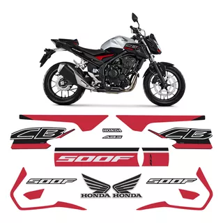 Kit Adesivos Para Cb 500f 2020/2021 Honda Moto Prata