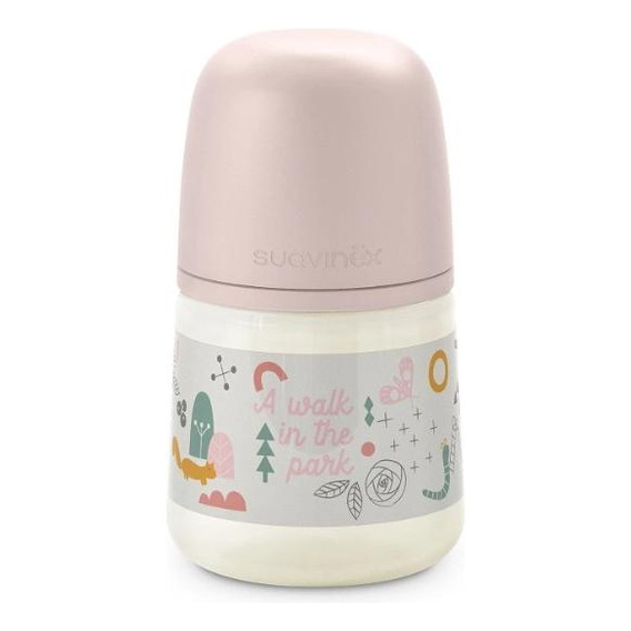 Mamadera Suavinex 150ml Anatómica 0-6m Flujo S Rosa