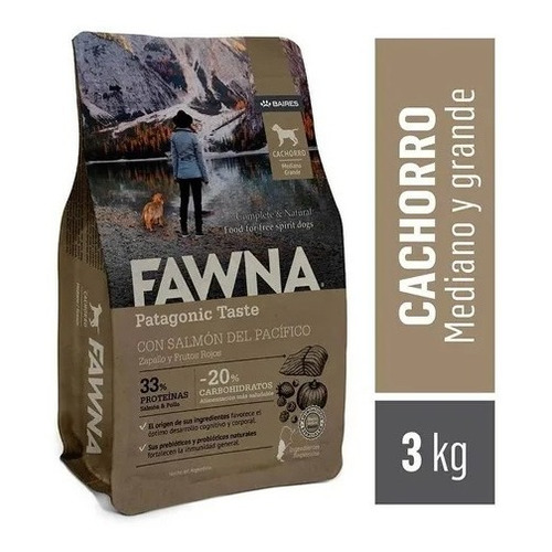 Alimento Fawna Perro Puppy Cachorro Mediano Grande Bolsa 3k