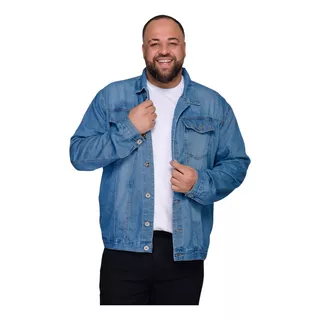 Jaqueta Masculina Jeans E Colorida Plus Size 100% Algodão 