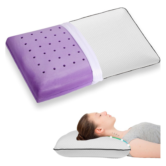 Almohada De Espuma Memory Foam De Gel De Queen 40x60cm