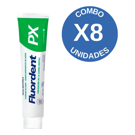 Combo X8 Fluordent Px Pasta Dental 120g
