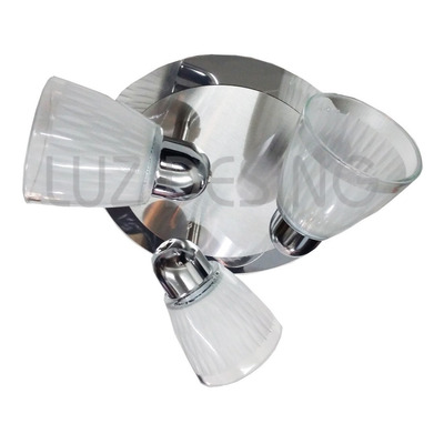 Plafon 3 Luces Abril Ideal Ventilador De Techo Apto Led