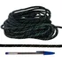 Cuerda semiestática de 100 metros, 8 mm, Cordelete Prussik Knot, 15 kn, color negro con neón