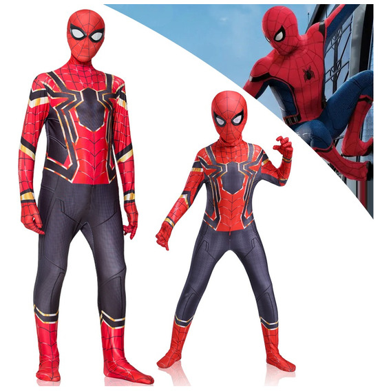 Disfraz De Spiderman Niños O Adulto Iron Spiderman Superhéroe
