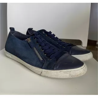 Zapatos Casuales Sneakers Prada Caballero Azul