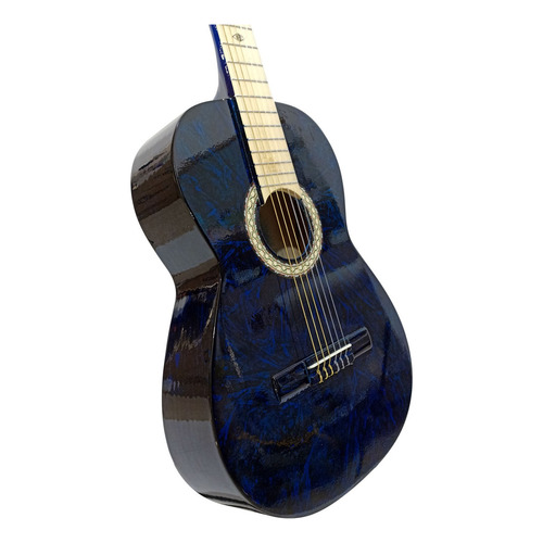 Guitarra Clásica Acústica Cerro Grande Cl1-mancha-azul Color Negro