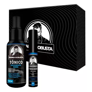  Barba Robusta Kit Tonico E Preenchedor  Barba Robusta Ferrai Black De 120ml