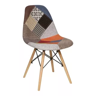 Silla Eames Tela Patchwork Reforzada