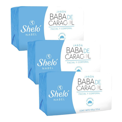 Baba De Caracol Shelo Jabón 100 Gramos 3 Pack