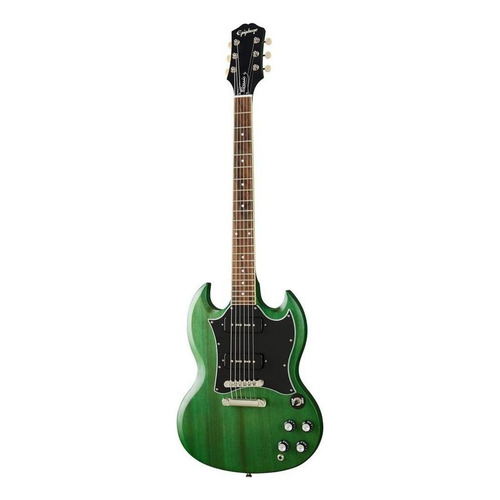 Guitarra eléctrica Epiphone Modern SG Classic Worn P-90s de caoba inverness green desgastado con diapasón de laurel indio