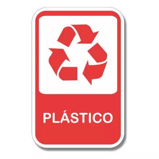 Placa De Sinalização Aviso Reciclagem Plástico 20x13 Cm