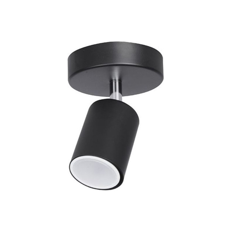 LAMPARA APLIQUE 1 LUZ TECHO PARED LED METAL NEGRO JORIS 1L GU10 (CY)