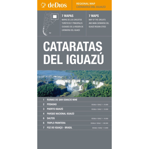 Cataratas - Regional Map - Segunda Edicion, De Julian De Dios. Editorial Dedios, Tapa Blanda En Español/inglés, 2022