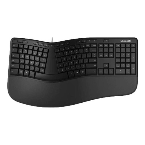 Teclado Ergonómico Microsoft Alambrico Negro